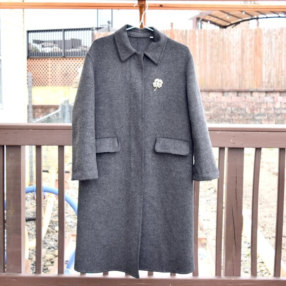 Uniqlo Jackets & Blazers - Dark Gray 40% Wool Coat - Uniqlo and JW Anderson Women Outwear